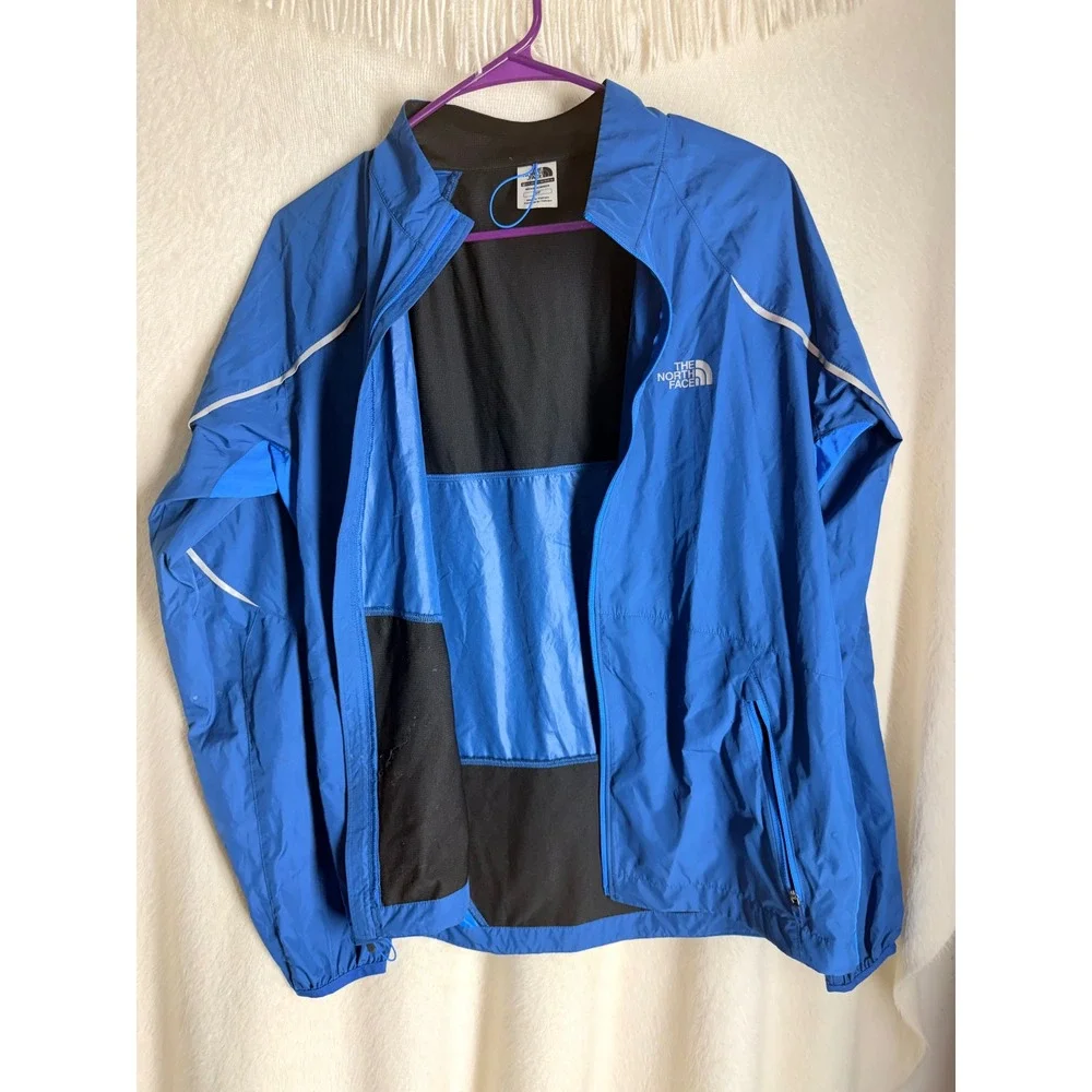 The North Face Flight Series Mens Blue Windbreaker Running Jacket Small